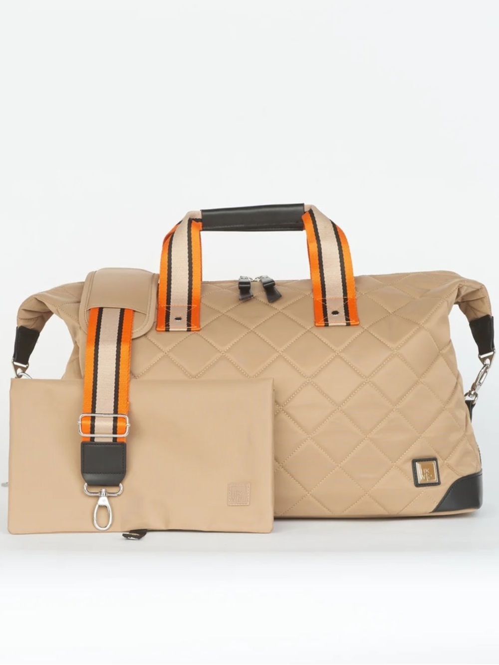 IHKWIP Convertible Getaway Duffle Bag with Laundry/Shoe Bag ~ Camel